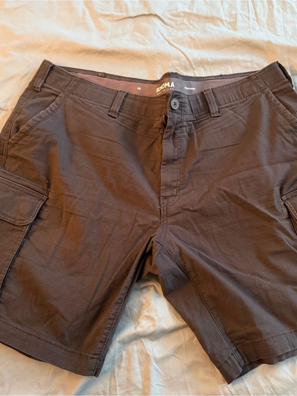 Sonoma flex wear cargo shorts size 40 dark grey